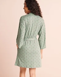 Kimono ultra doux bordure de dentelle