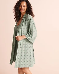 Kimono ultra doux bordure de dentelle