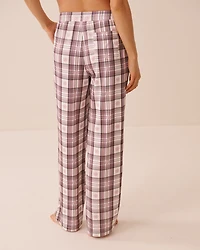 Floral Plaid Print Super Soft Pajama Pants