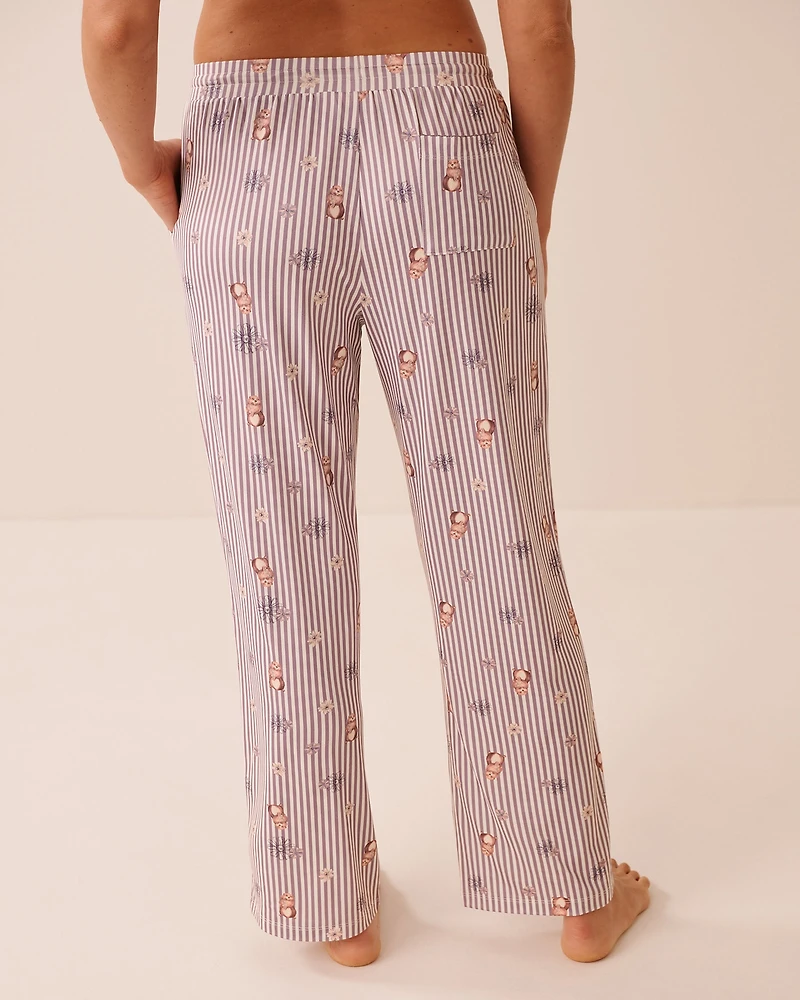 Floral Plaid Print Super Soft Pajama Pants