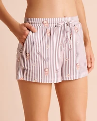 Floral Plaid Print Super Soft Pajama Shorts