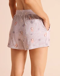 Floral Plaid Print Super Soft Pajama Shorts