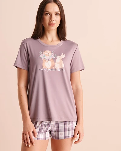 Groundhog Print Super Soft Short Sleeve T-shirt
