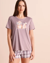Groundhog Print Super Soft Short Sleeve T-shirt