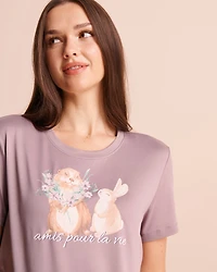 Groundhog Print Super Soft Short Sleeve T-shirt