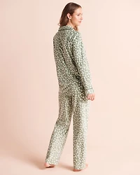 Floral Print Plush Velour Pajama Set