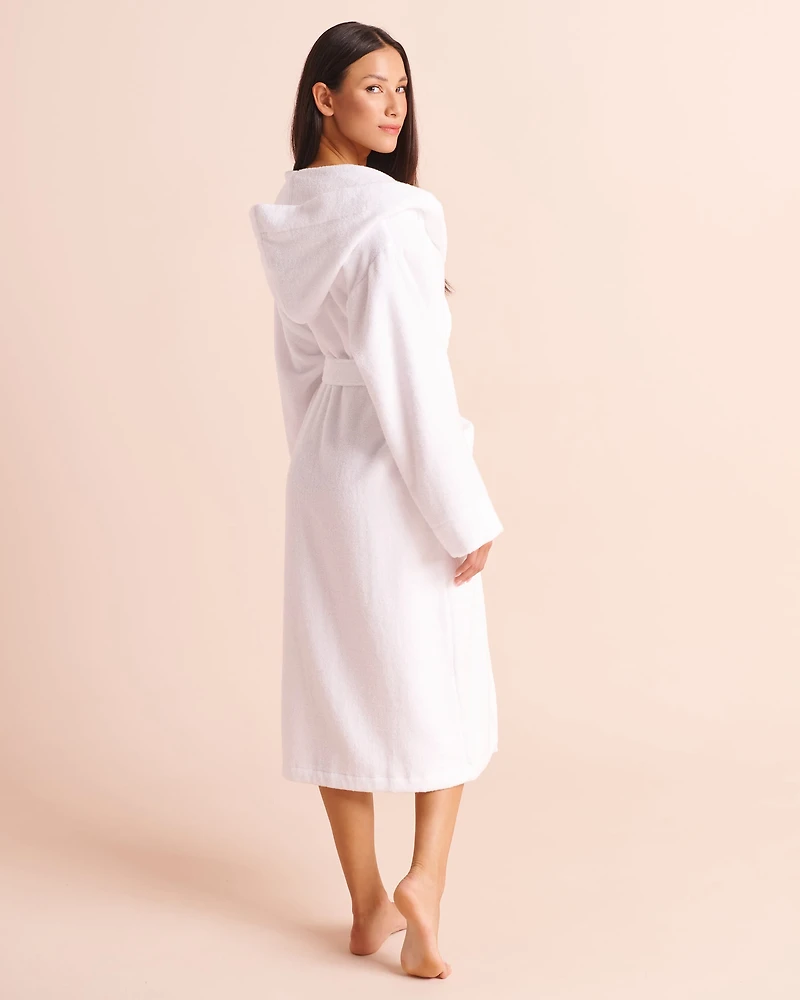 Peignoir spa à capuche en ratine