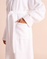 Peignoir spa à capuche en ratine