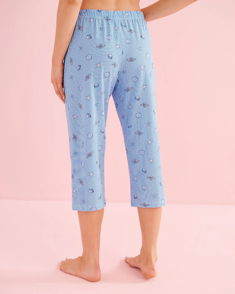 Ensemble pyjama t-shirt et capri en coton imprimé cactus