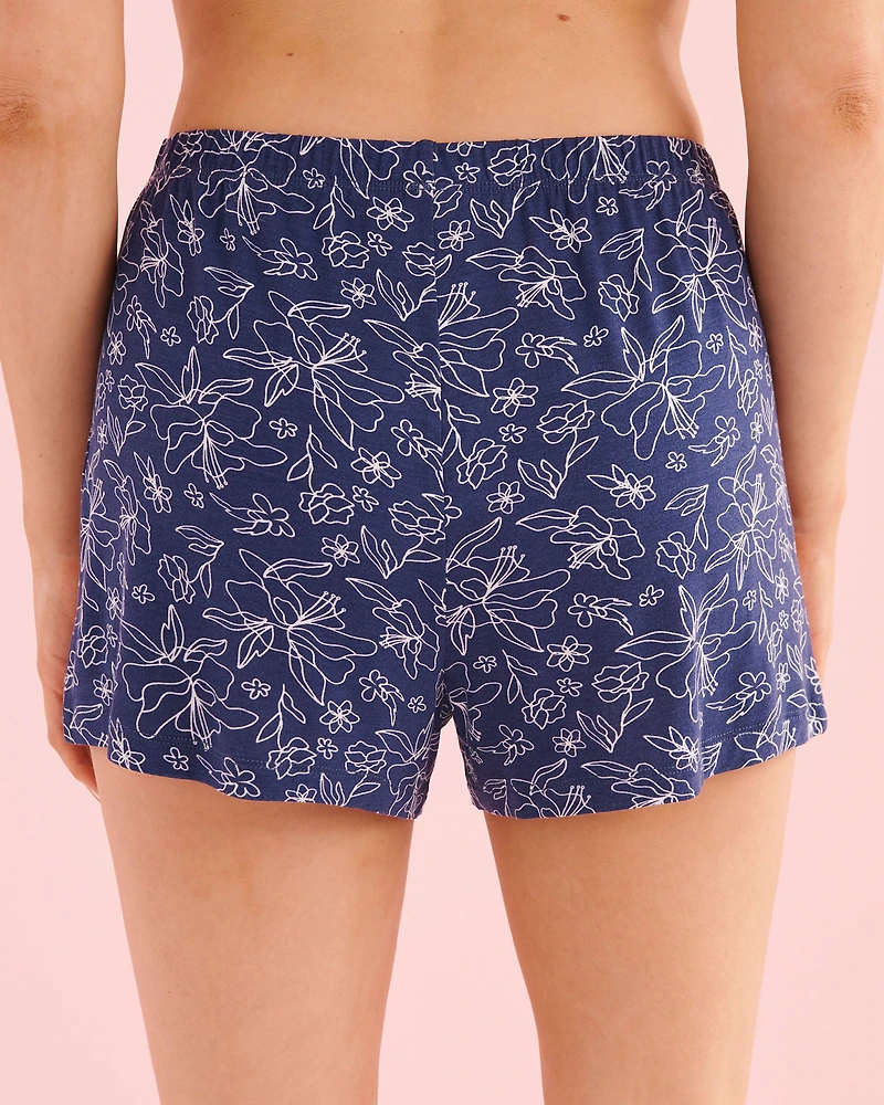 Ensemble pyjama camisole et short imprimé petites fleurs