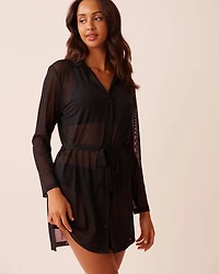 Chemise longue en résille