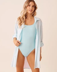 Chemise longue à rayures