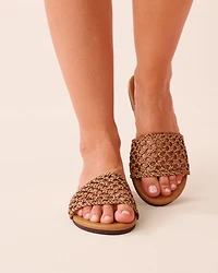 Sandale de plage à bride tressée