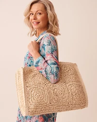 Sac en paille tressé à la main