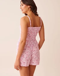 Combishort en gaze à buste smock