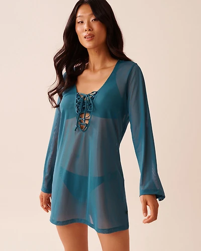 Long Sleeve Mesh Tunic