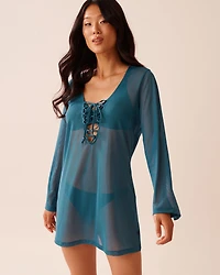 Long Sleeve Mesh Tunic