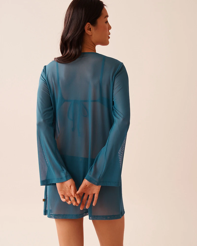 Long Sleeve Mesh Tunic