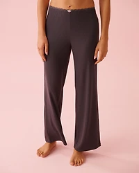 Ribbed Modal and Lace Trim Pants