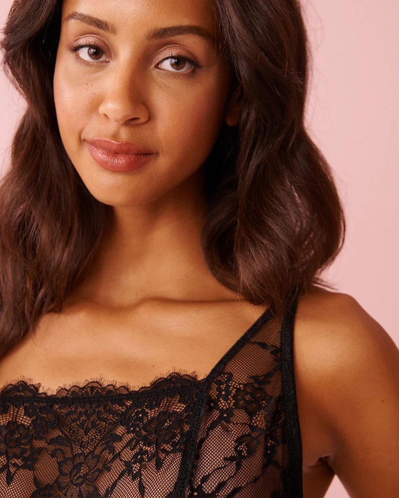 Square Neck Lace Cheeky Teddy