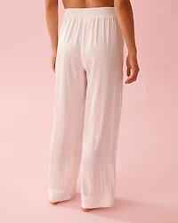 Ensemble pyjama rayé manches longues en satin