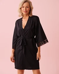 Lace Trim Kimono