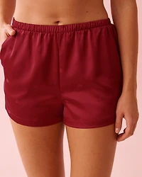 Short Sleeve Heart Jacquard Satin Pajama Set