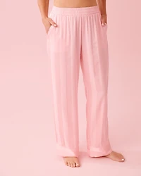 Ensemble pyjama rayé manches longues en satin