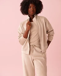 Heavy Ribbed Zip-up Sweatshirt