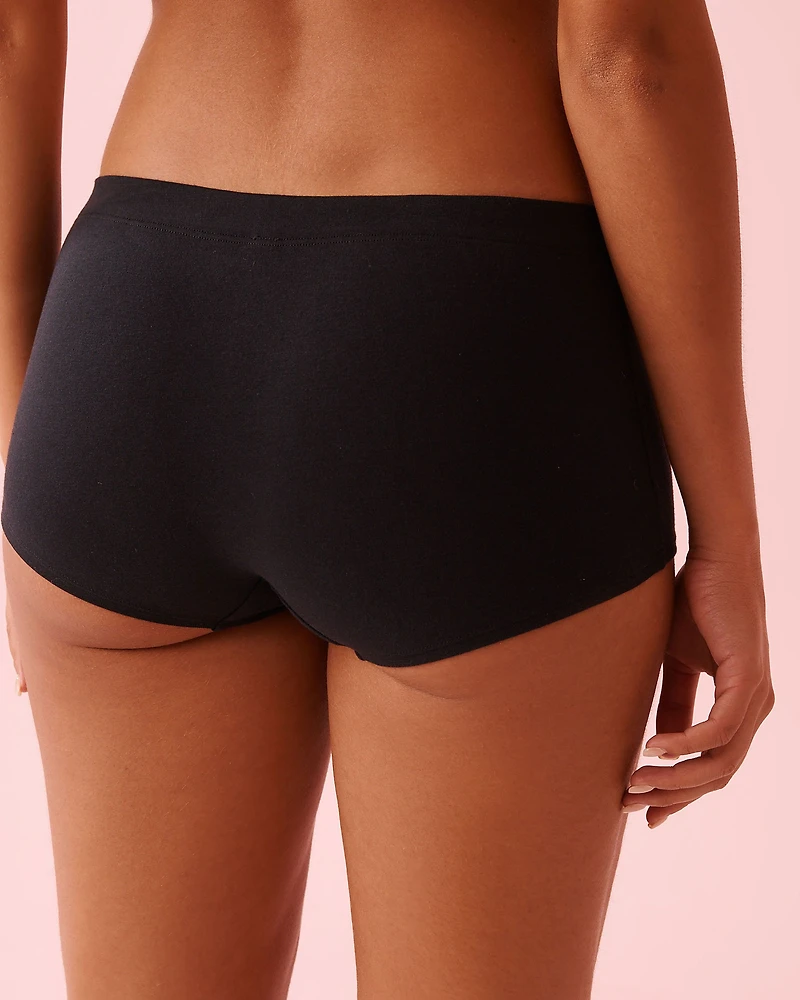 Bow & Ruched Cotton Boyshort Panty