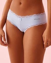 Culotte cheeky coton et bordure de dentelle