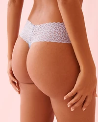 Wide Waistband Lace Thong Panty