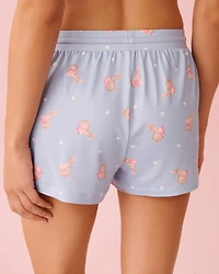 Short de pyjama ultra doux imprimé rose