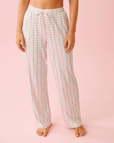 Pantalon de pyjama ultra doux imprimé rose