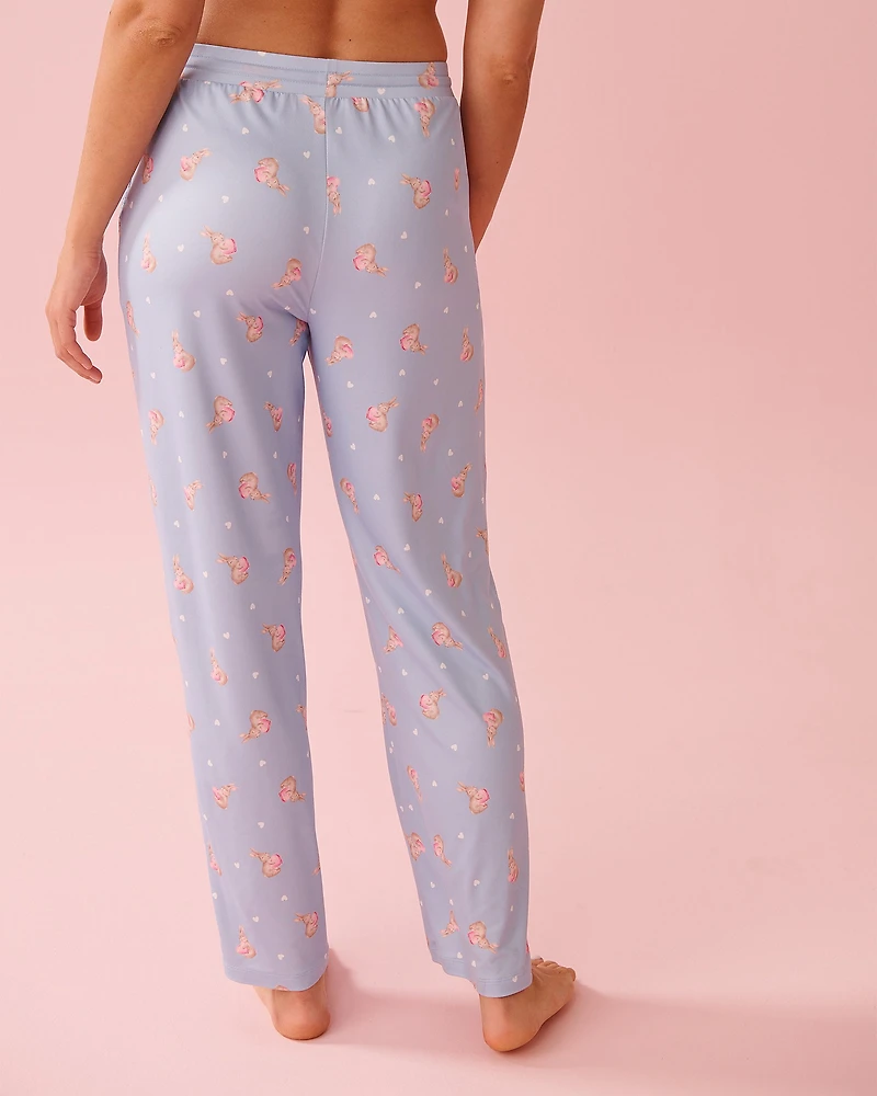 Spa Time Teddy Print Super Soft Pajama Pants