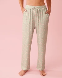 Pantalon de pyjama ultra doux imprimé fleurs cerisier
