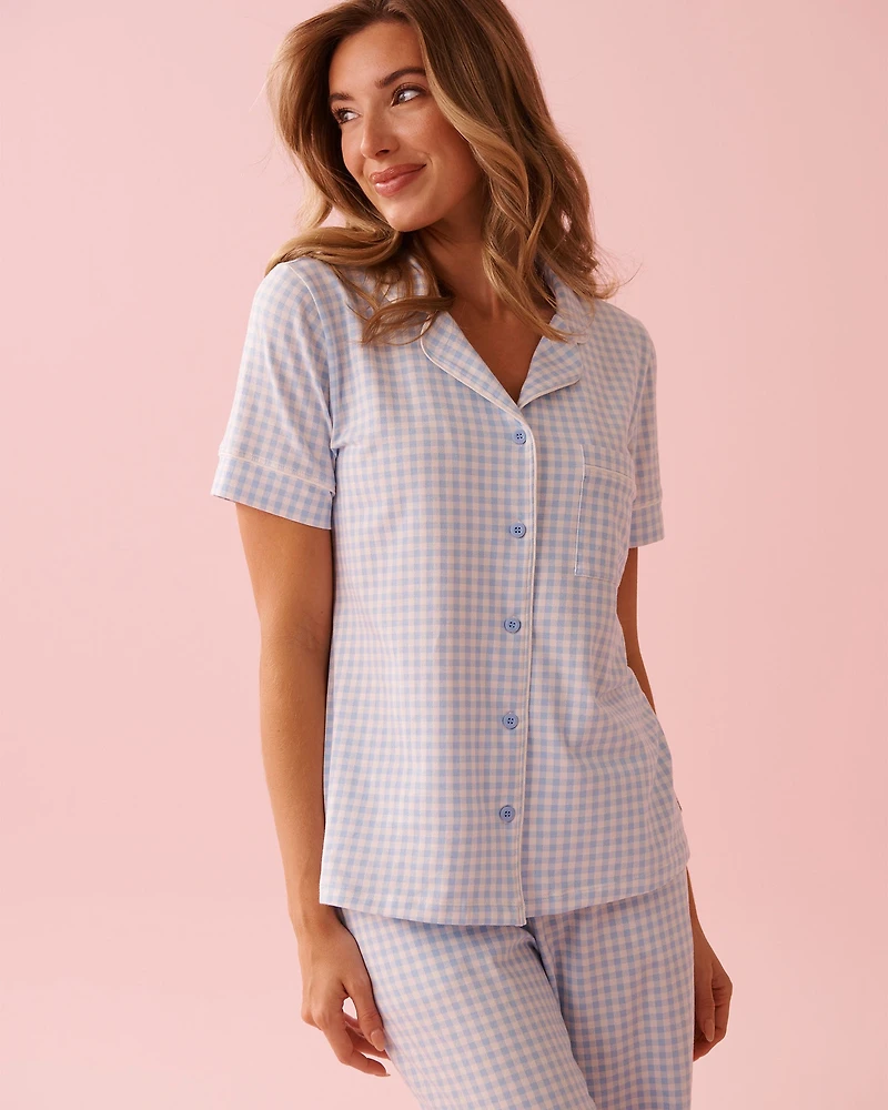 Chemisier manches courtes en coton