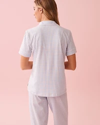 Cotton Short Sleeve Button-down Shirt