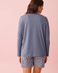 Chandail manches longues en coton imprimé cupcake