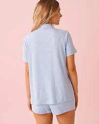 Ensemble pyjama ultra doux imprimé cœur en relief