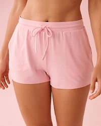 Embossed Heart Print Super Soft PJ Set