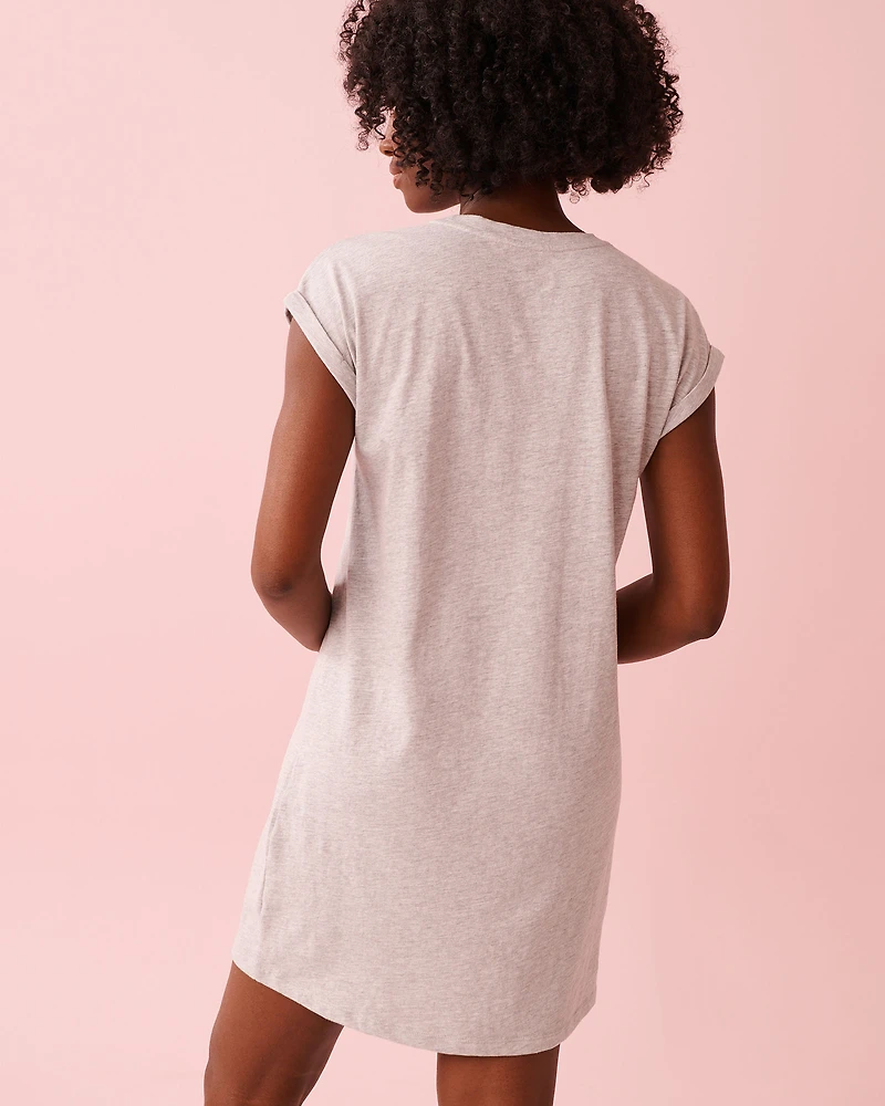 Chemise de nuit manches courtes imprimé fleurs