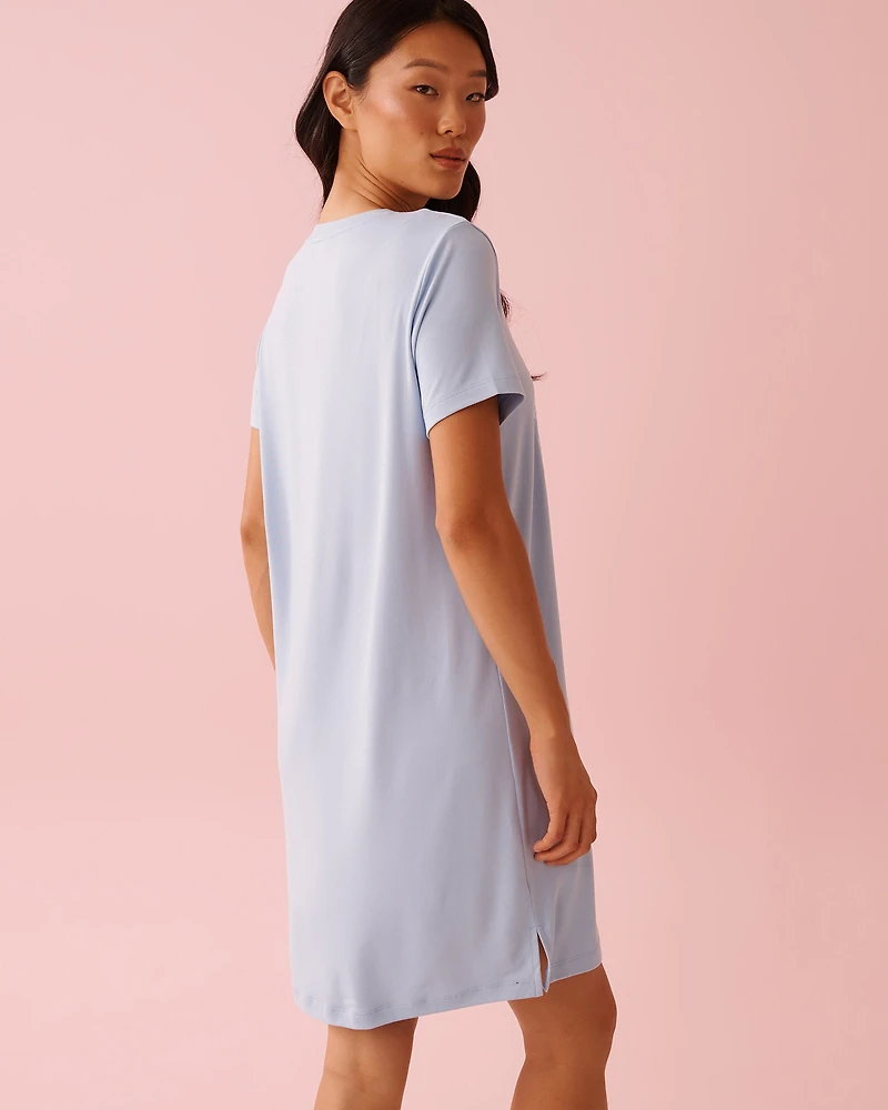 Chemise de nuit ultra douce imprimé macaron cœur