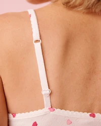 Heart Print Pointelle Nightie