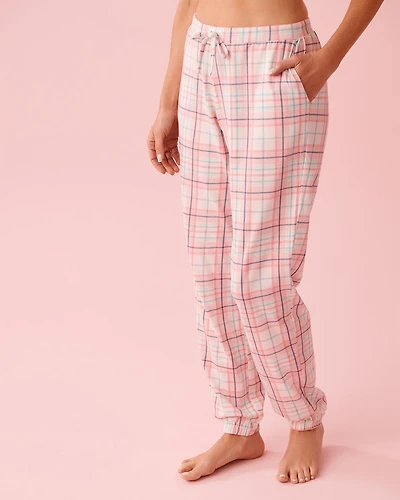 Pantalon de pyjama jogger en coton imprimé fleurs