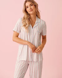 Spa Time Teddy Print Super Soft Button-down Shirt