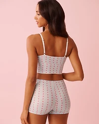 Rose Print Super Soft Crop Cami