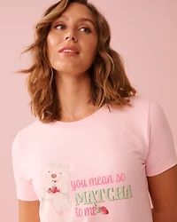 Bunny Print Super Soft Short Sleeve T-shirt