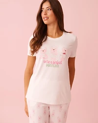 Spa Time Teddy Print Super Soft Short Sleeve T-shirt