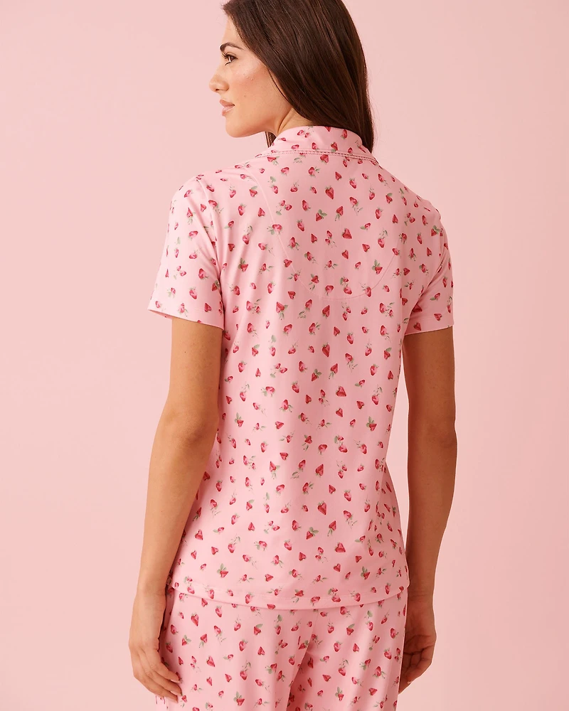 Spa Time Teddy Print Super Soft Button-down Shirt